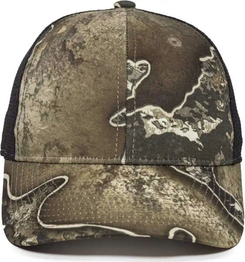 Oc Sports Pfc-150m Adjustable Mesh Back Cap - Realtree Excape Black - 6 7/8’’ - 7 1/2’’