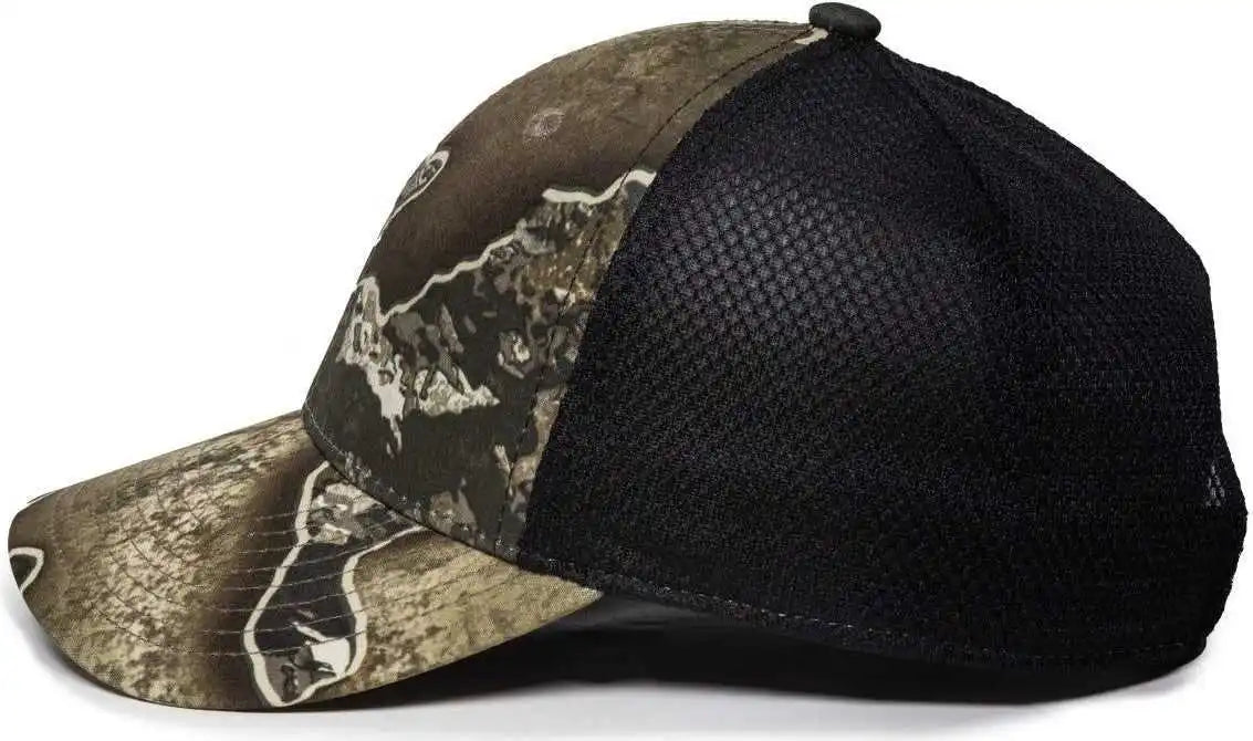 Oc Sports Pfc-150m Adjustable Mesh Back Cap - Realtree Excape Black - 6 7/8’’ - 7 1/2’’