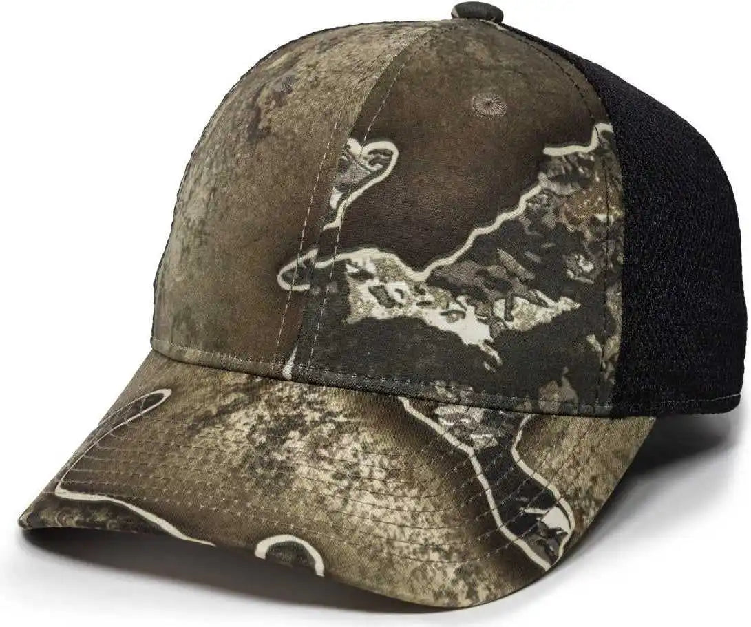 Oc Sports Pfc-150m Adjustable Mesh Back Cap - Realtree Excape Black - 6 7/8’’ - 7 1/2’’