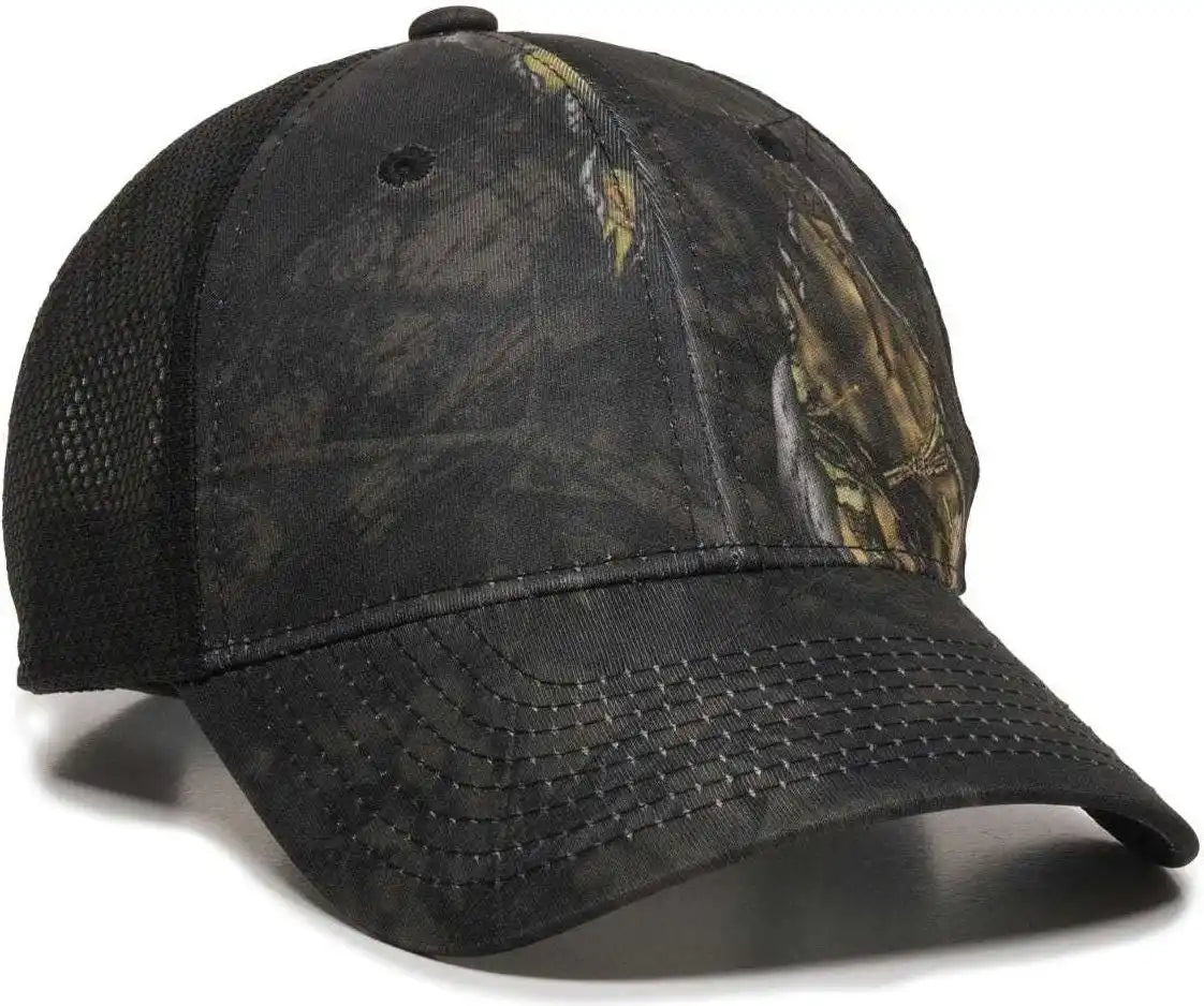 Oc Sports Pfc150m Performance Camo Mesh-back Cap - Mossy Oak Break-up Eclipse Black - 6 7/8’’ - 7 1/2’’