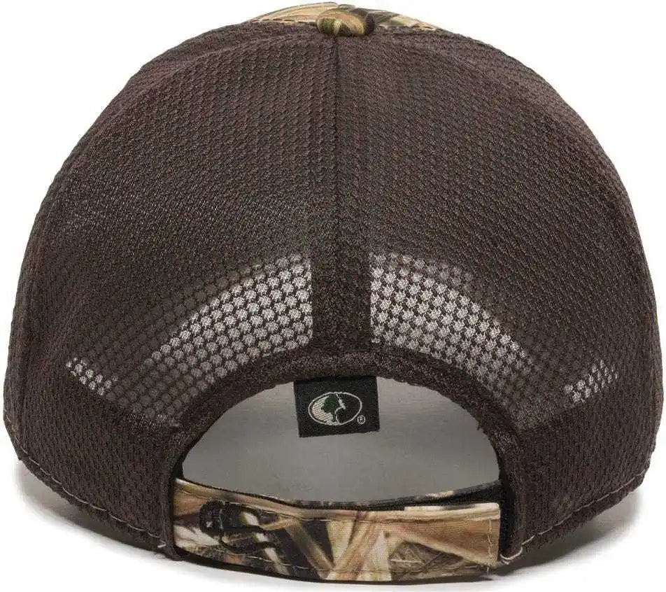 Oc Sports Pfc150m Performance Camo Mesh-back Cap - Mossy Oak Shadow Grass Blades Ducks Unlimited Edition Brown - 6