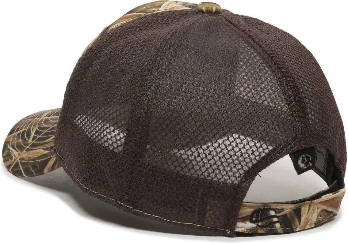 Oc Sports Pfc150m Performance Camo Mesh-back Cap - Mossy Oak Shadow Grass Blades Ducks Unlimited Edition Brown - 6