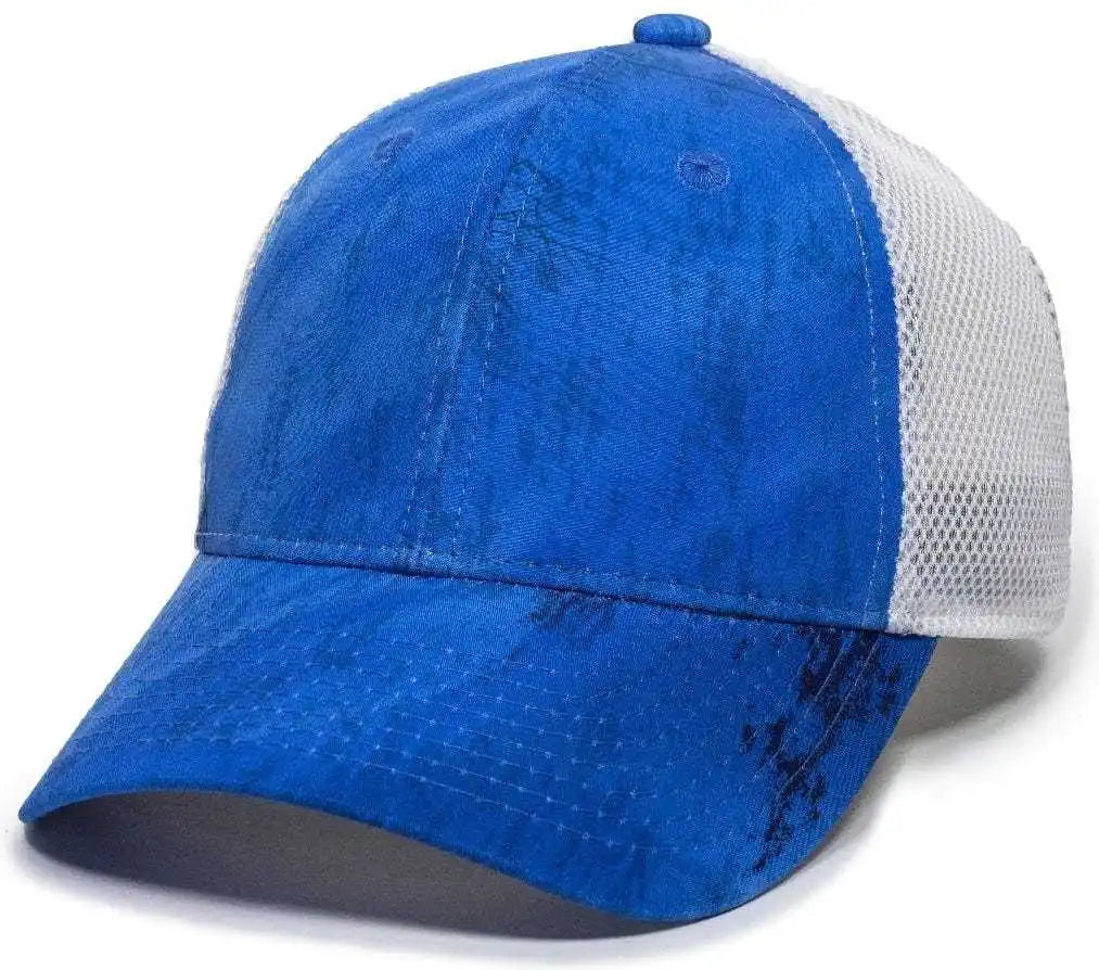 Oc Sports Pfc150m Performance Camo Mesh-back Cap - Realtree Fishing Light Blue White - 6 7/8’’ - 7 1/2’’