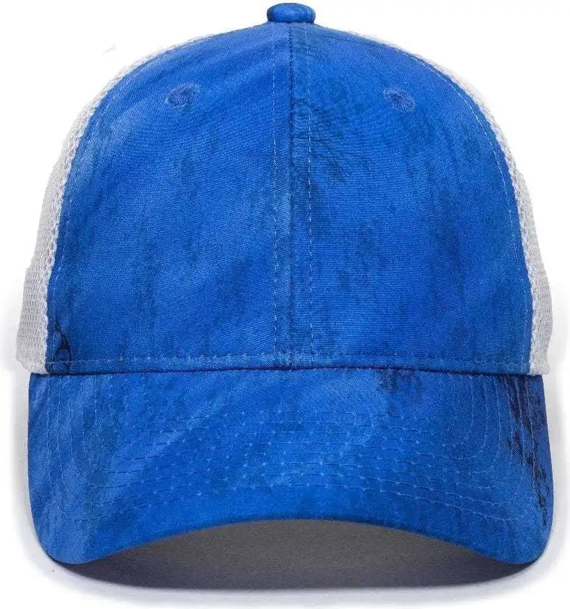 Oc Sports Pfc150m Performance Camo Mesh-back Cap - Realtree Fishing Light Blue White - 6 7/8’’ - 7 1/2’’