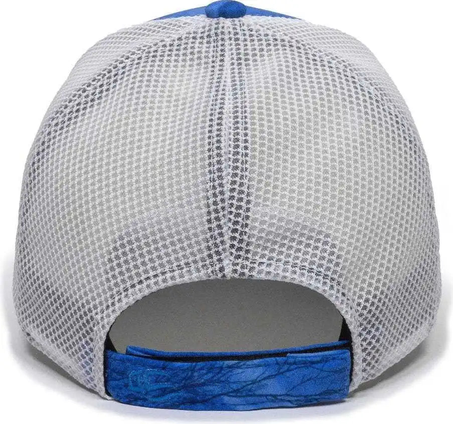 Oc Sports Pfc150m Performance Camo Mesh-back Cap - Realtree Fishing Light Blue White - 6 7/8’’ - 7 1/2’’