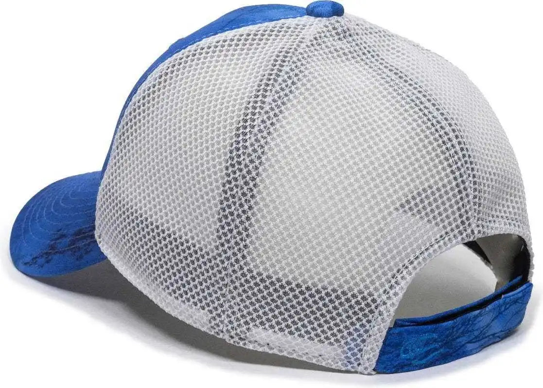 Oc Sports Pfc150m Performance Camo Mesh-back Cap - Realtree Fishing Light Blue White - 6 7/8’’ - 7 1/2’’