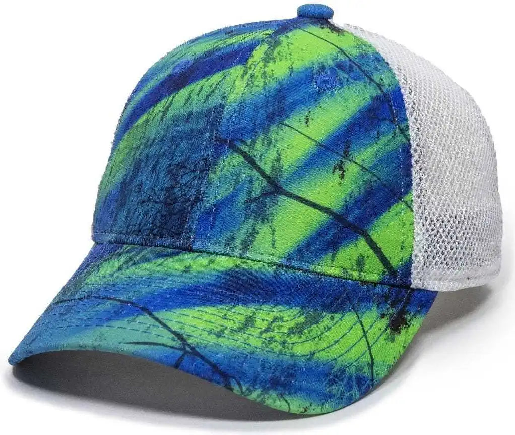 Oc Sports Pfc150m Performance Camo Mesh-back Cap - Realtree Splash/ White - 6 7/8’’ - 7 1/2’’