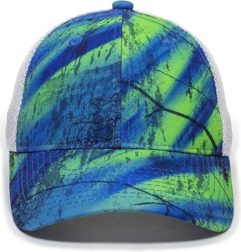 Oc Sports Pfc150m Performance Camo Mesh-back Cap - Realtree Splash/ White - 6 7/8’’ - 7 1/2’’