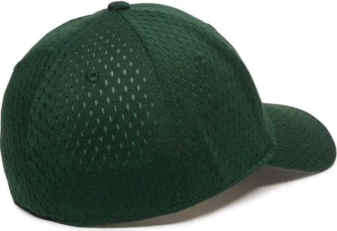 Oc Sports Pfx-120 Proflex Stretch Fit Mesh Baseball Cap - Dark Green