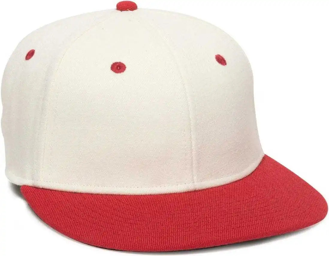 Oc Sports Pfx-450 Proflex Premium Wool Blend Q3 Cap - Ivory Red - 6 3/4’’ - 7 1/8’’