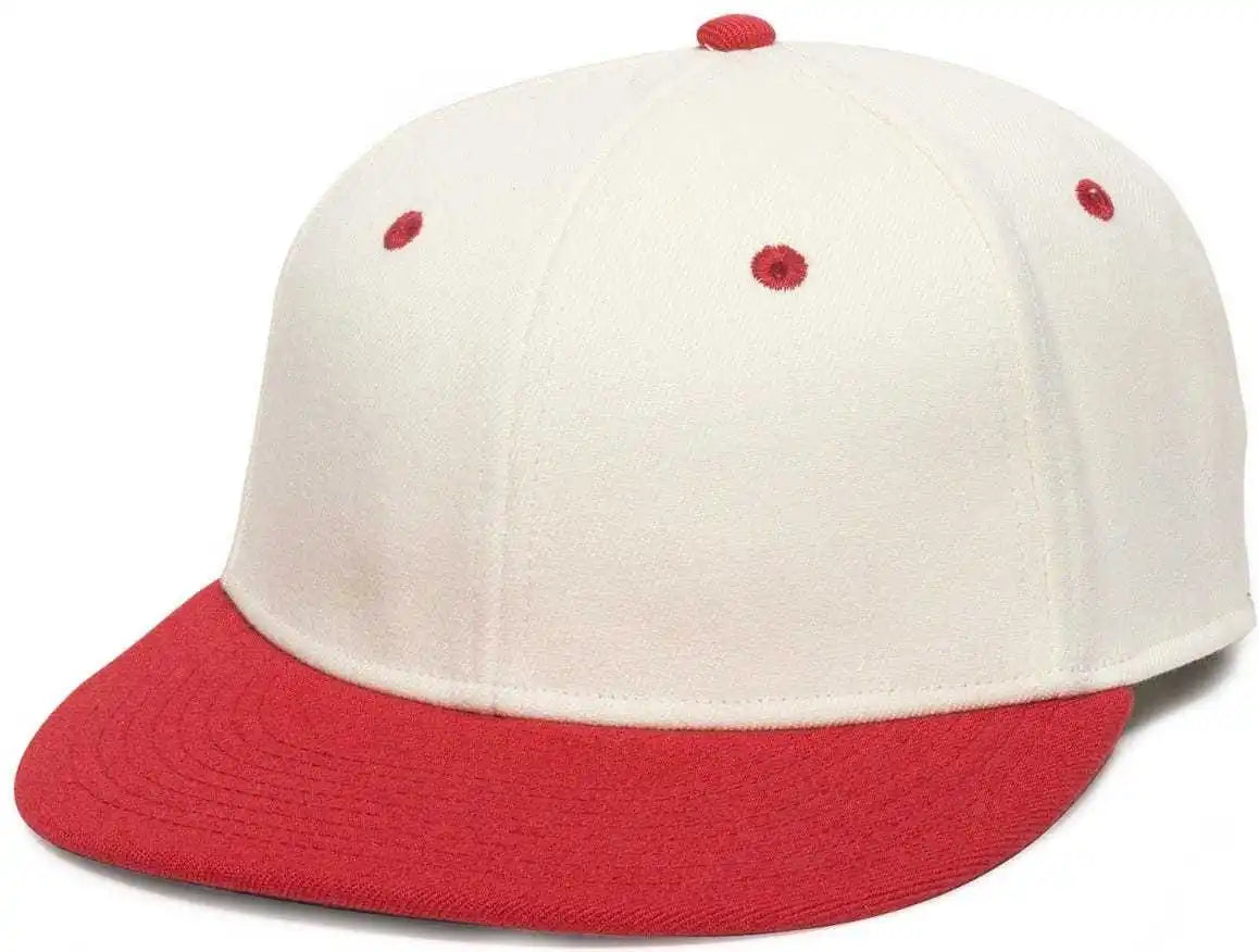 Oc Sports Pfx-450 Proflex Premium Wool Blend Q3 Cap - Ivory Red