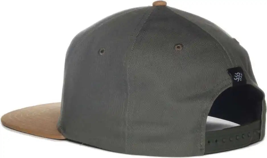 Oc Sports Pinnacle Banner and Oak Cotton Twill Cap -olive Khaki - Osfm