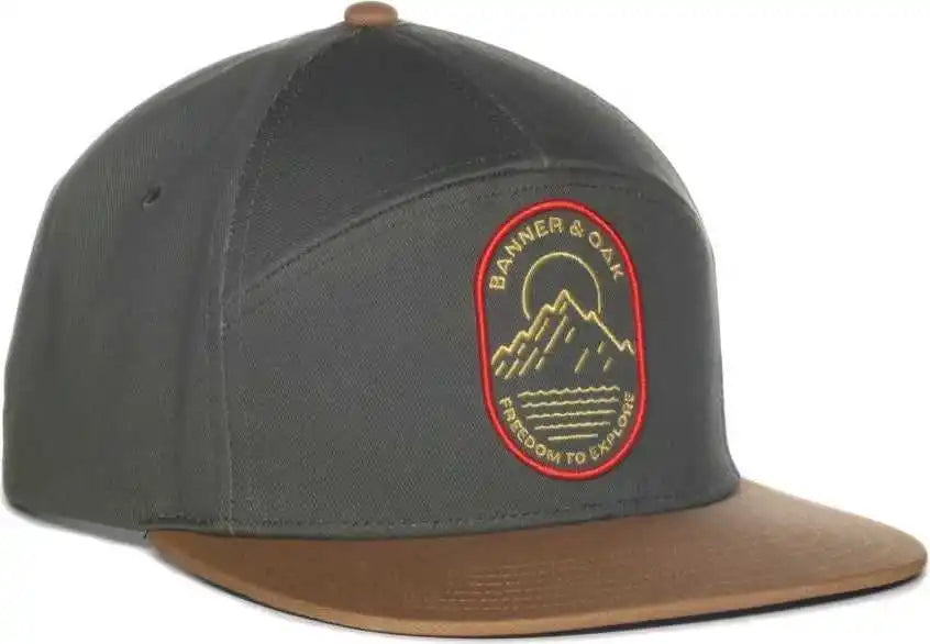 Oc Sports Pinnacle Banner and Oak Cotton Twill Cap -olive Khaki - Osfm