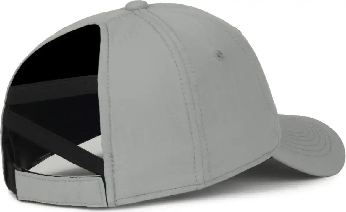 Oc Sports Pny-900u Ladies Performance Ponytail Cap - Light Gray