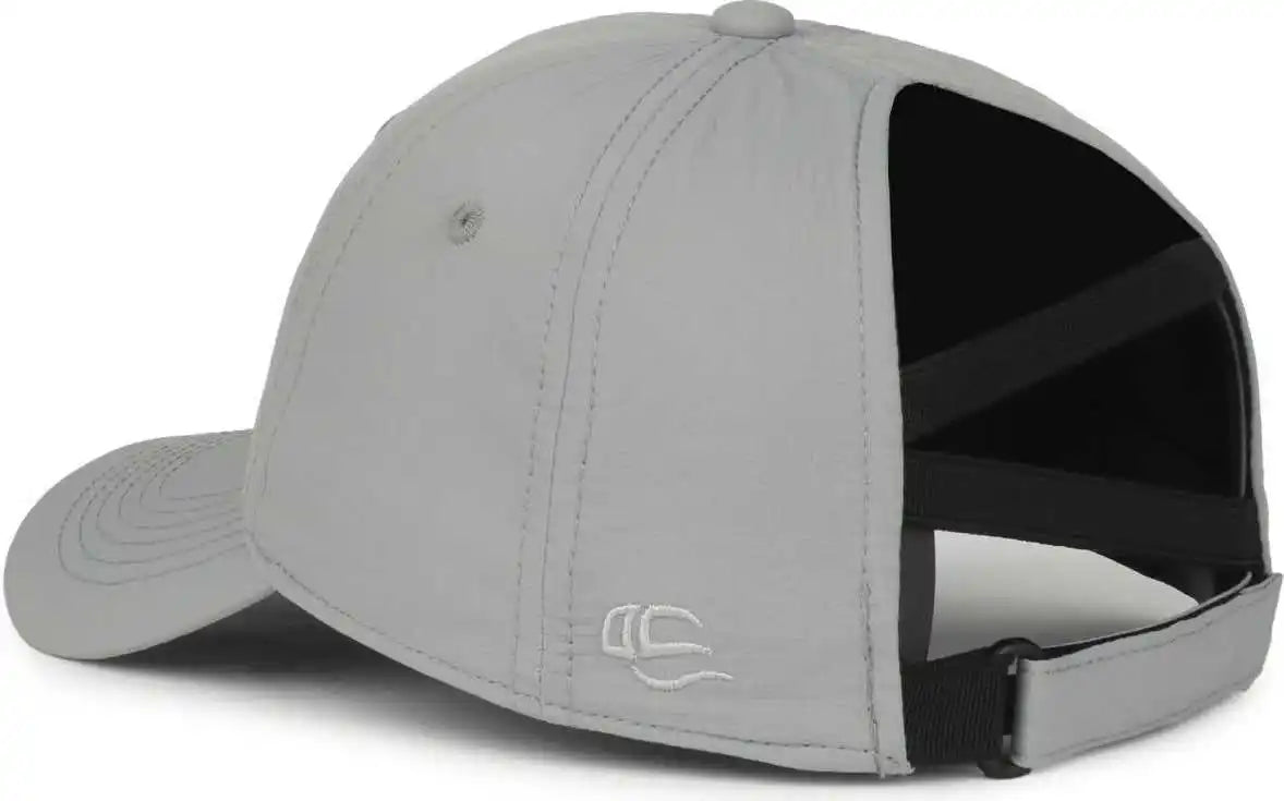 Oc Sports Pny-900u Ladies Performance Ponytail Cap - Light Gray