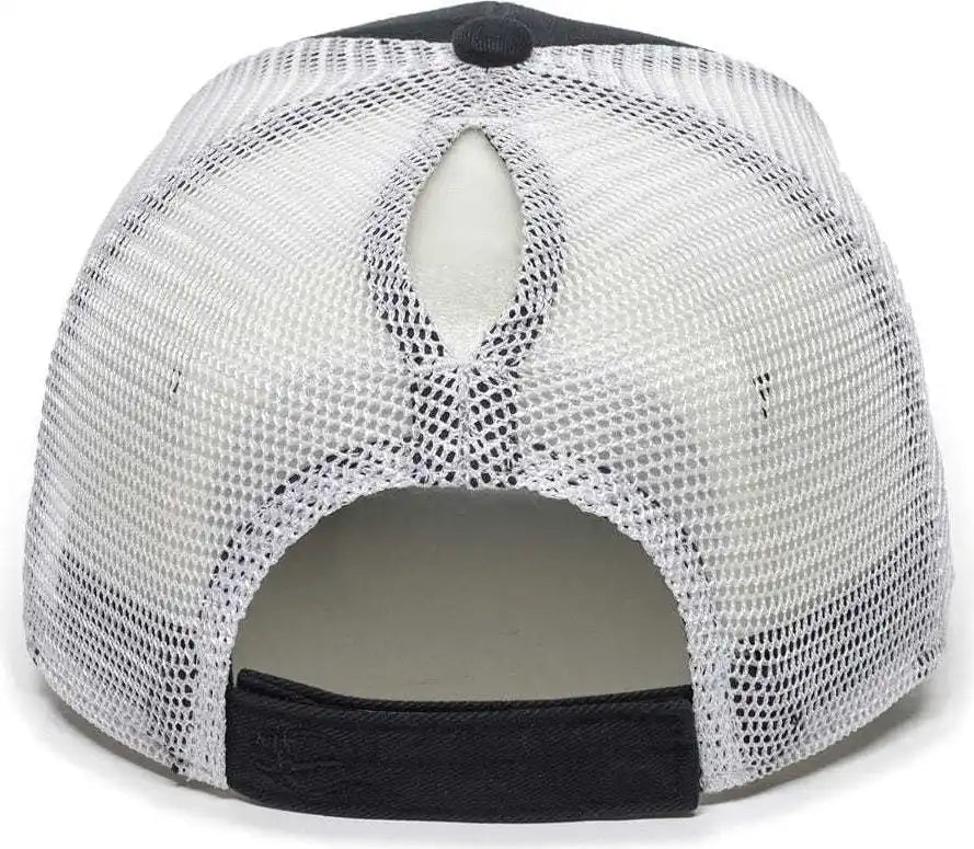 Oc Sports Pny100m Ponytail Mesh-back Cap - Black/ White - Black / 6 7/8’’ - 7 1/2’’