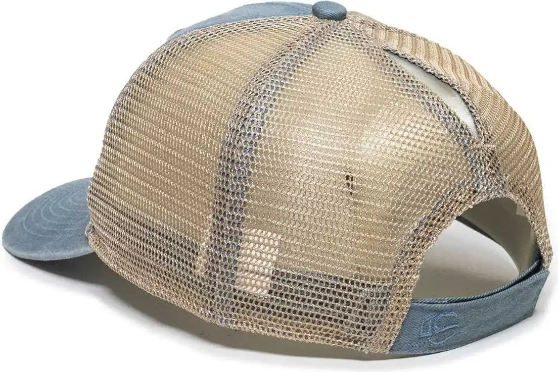 Oc Sports Pny100m Ponytail Mesh Back Cap Coastal Blue/ Tea Blue Ivory / 6 7/8’’ 7 1/2’’