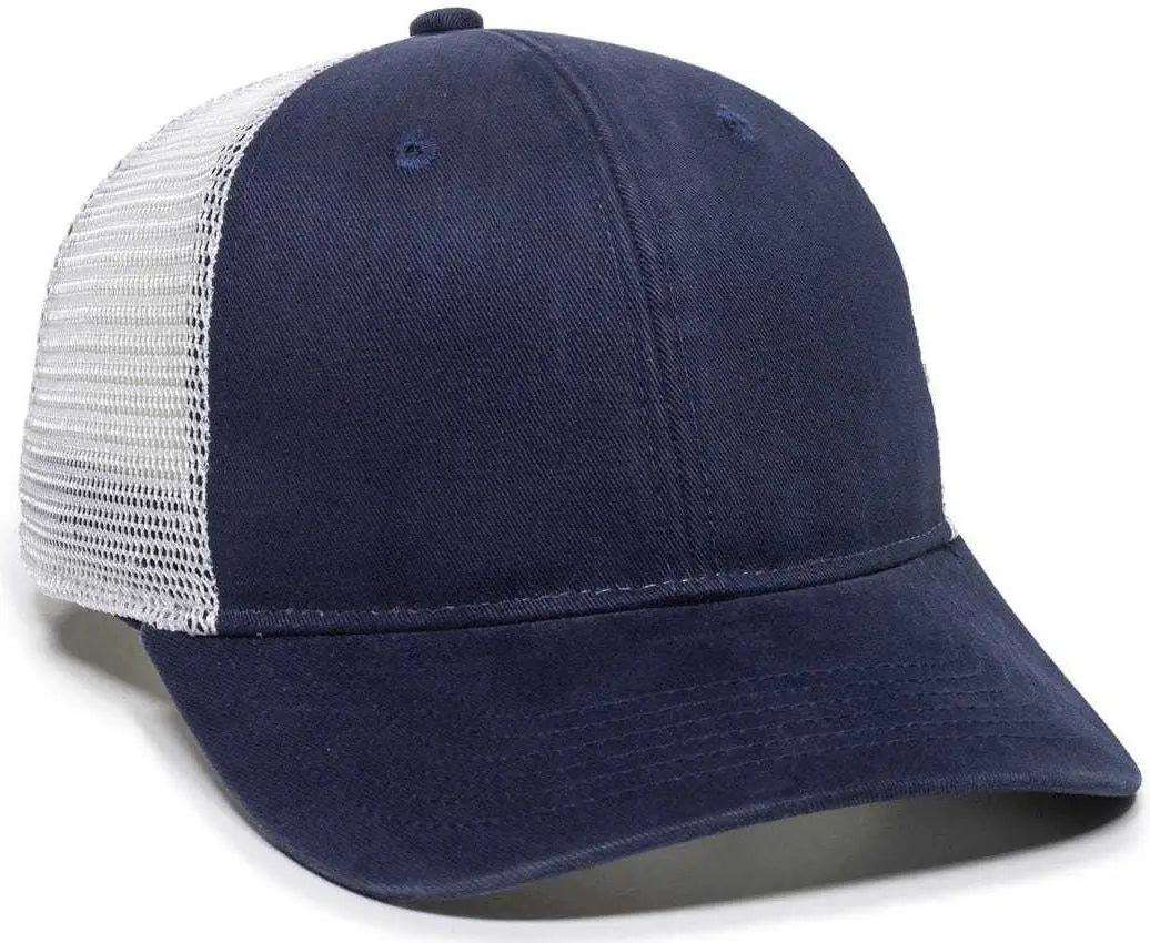 Oc Sports Pny100m Ponytail Mesh-back Cap - Navy/ White