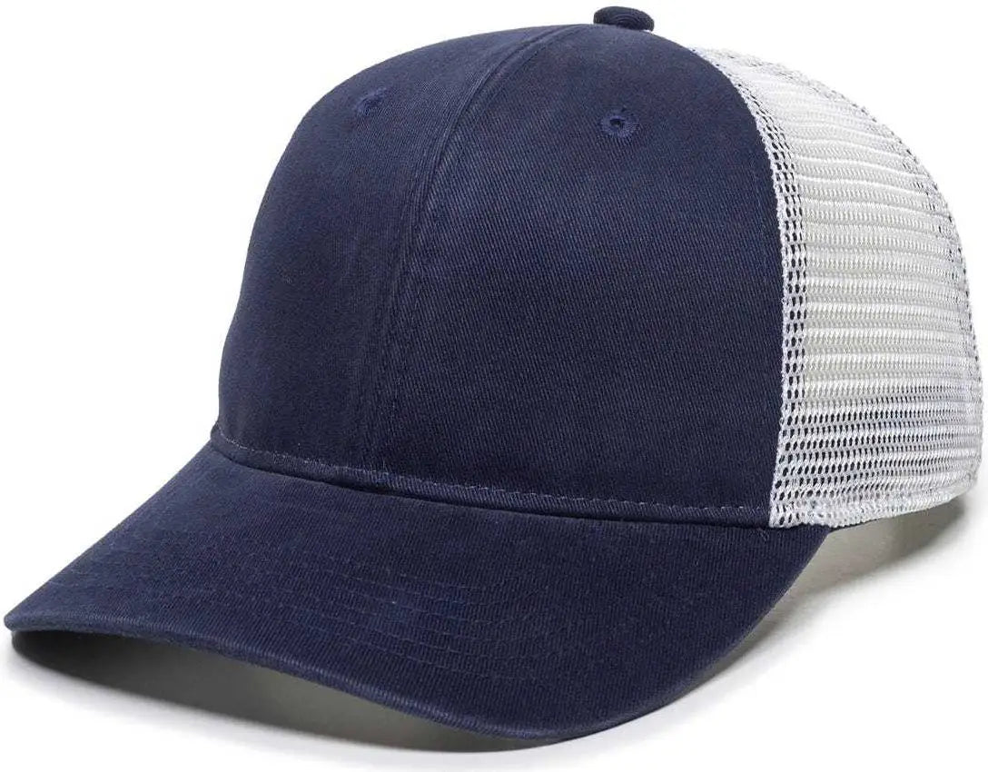 Oc Sports Pny100m Ponytail Mesh-back Cap - Navy/ White - Navy / 6 7/8’’ - 7 1/2’’