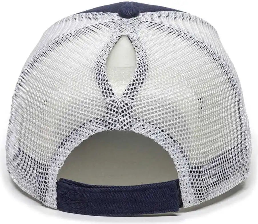 Oc Sports Pny100m Ponytail Mesh-back Cap - Navy/ White - Navy / 6 7/8’’ - 7 1/2’’