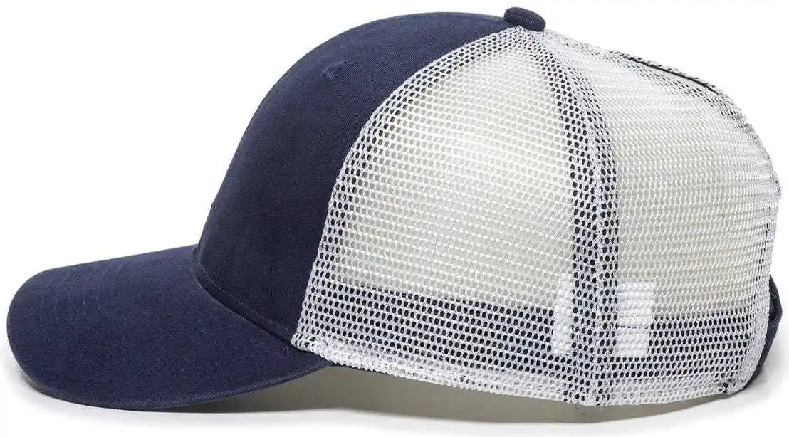 Oc Sports Pny100m Ponytail Mesh-back Cap - Navy/ White - Navy / 6 7/8’’ - 7 1/2’’