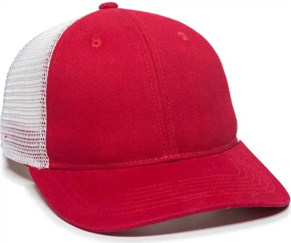 Oc Sports Pny100m Ponytail Mesh-back Cap - Red/ White - Red / 6 7/8’’ - 7 1/2’’
