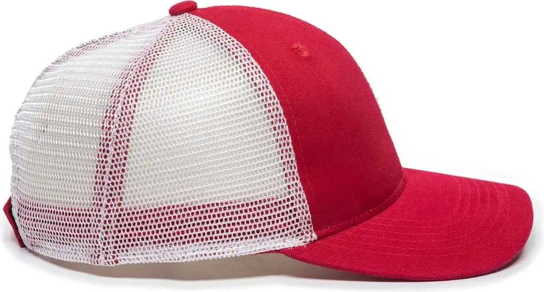 Oc Sports Pny100m Ponytail Mesh-back Cap - Red/ White - Red / 6 7/8’’ - 7 1/2’’