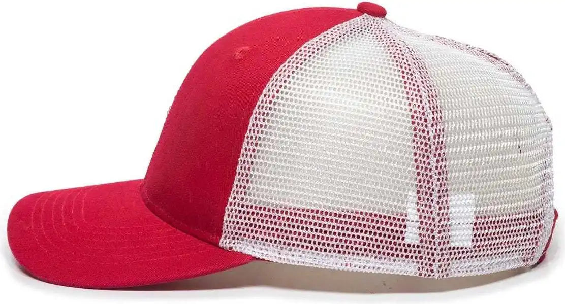 Oc Sports Pny100m Ponytail Mesh-back Cap - Red/ White - Red / 6 7/8’’ - 7 1/2’’