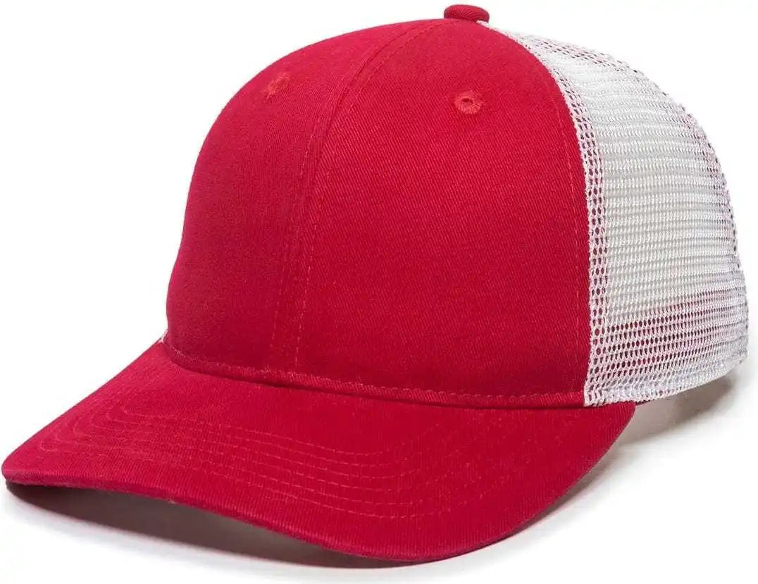 Oc Sports Pny100m Ponytail Mesh-back Cap - Red/ White - Red / 6 7/8’’ - 7 1/2’’