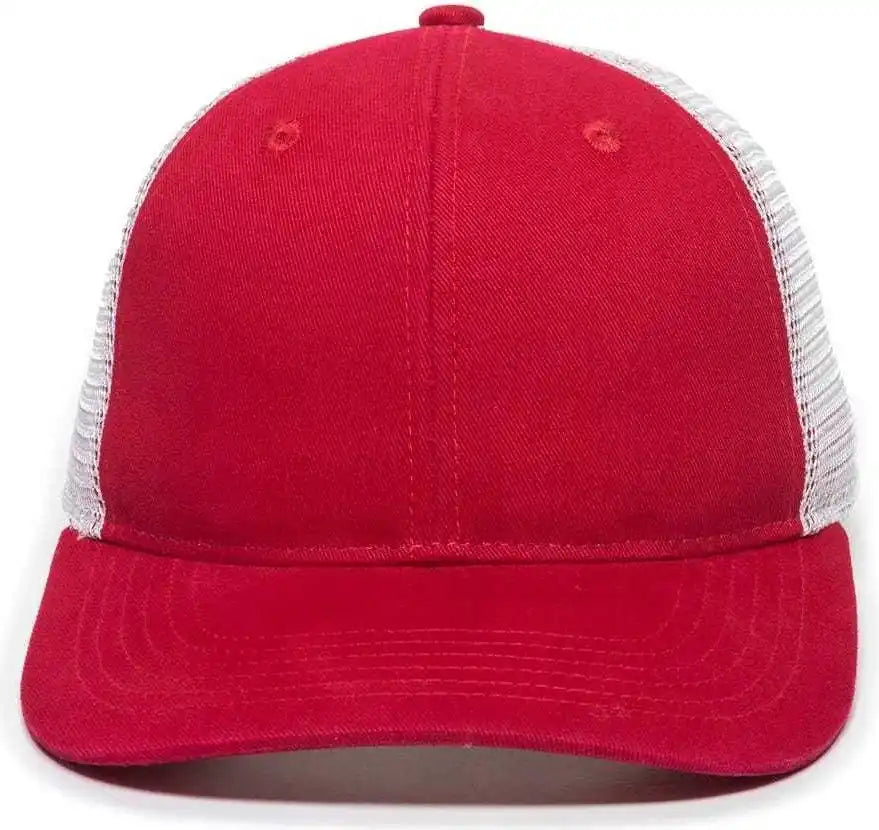 Oc Sports Pny100m Ponytail Mesh-back Cap - Red/ White - Red / 6 7/8’’ - 7 1/2’’