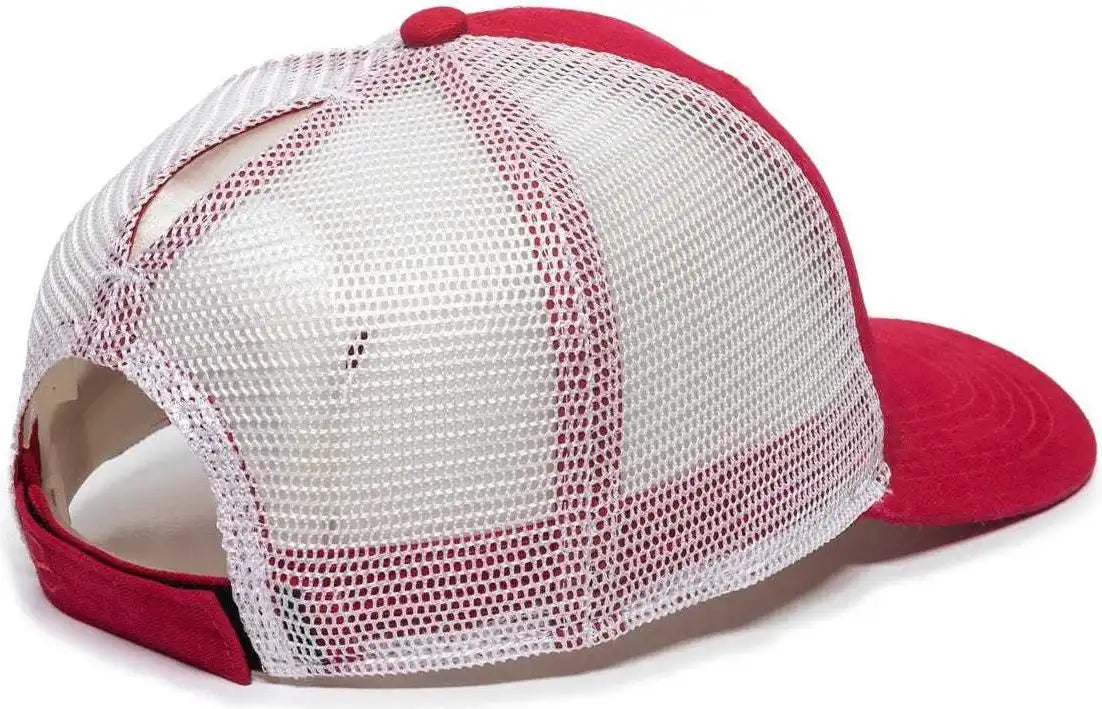 Oc Sports Pny100m Ponytail Mesh-back Cap - Red/ White - Red / 6 7/8’’ - 7 1/2’’