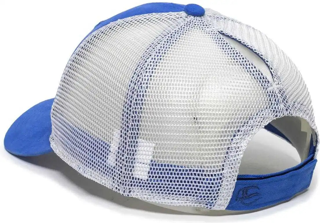 Oc Sports Pny100m Ponytail Mesh-back Cap - Royal/ White - Royal / 6 7/8’’ - 7 1/2’’
