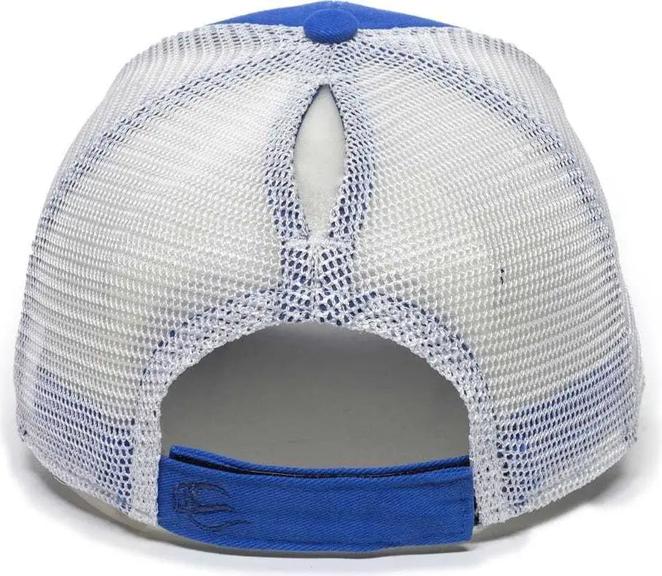 Oc Sports Pny100m Ponytail Mesh-back Cap - Royal/ White - Royal / 6 7/8’’ - 7 1/2’’