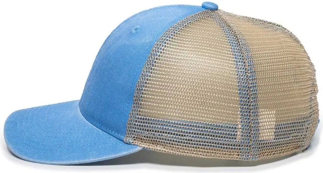 Oc Sports Pny100m Ponytail Mesh-back Cap - Sky Blue/ Tea - Blue Ivory / 6 7/8’’ - 7 1/2’’