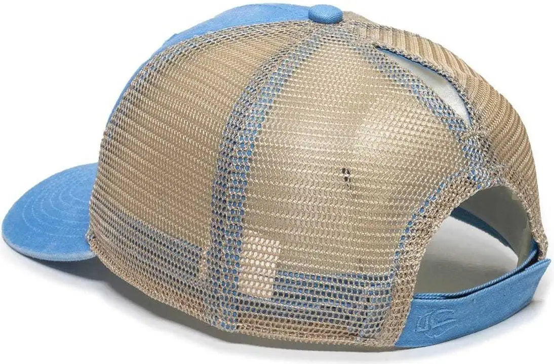Oc Sports Pny100m Ponytail Mesh-back Cap - Sky Blue/ Tea - Blue Ivory / 6 7/8’’ - 7 1/2’’