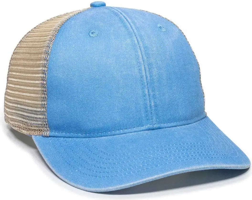 Oc Sports Pny100m Ponytail Mesh-back Cap - Sky Blue/ Tea - Blue Ivory / 6 7/8’’ - 7 1/2’’