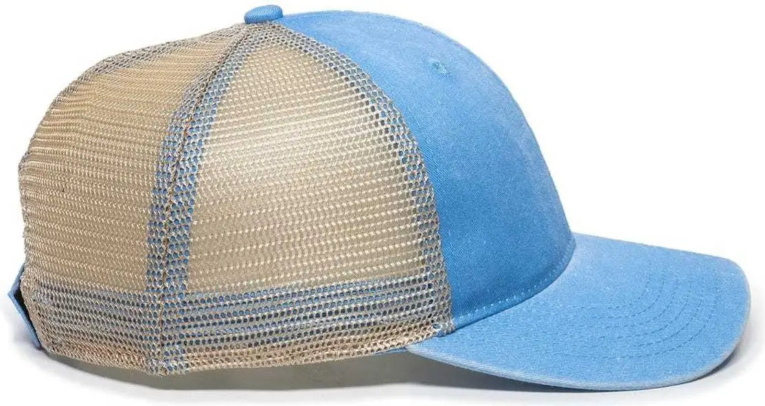 Oc Sports Pny100m Ponytail Mesh-back Cap - Sky Blue/ Tea - Blue Ivory / 6 7/8’’ - 7 1/2’’