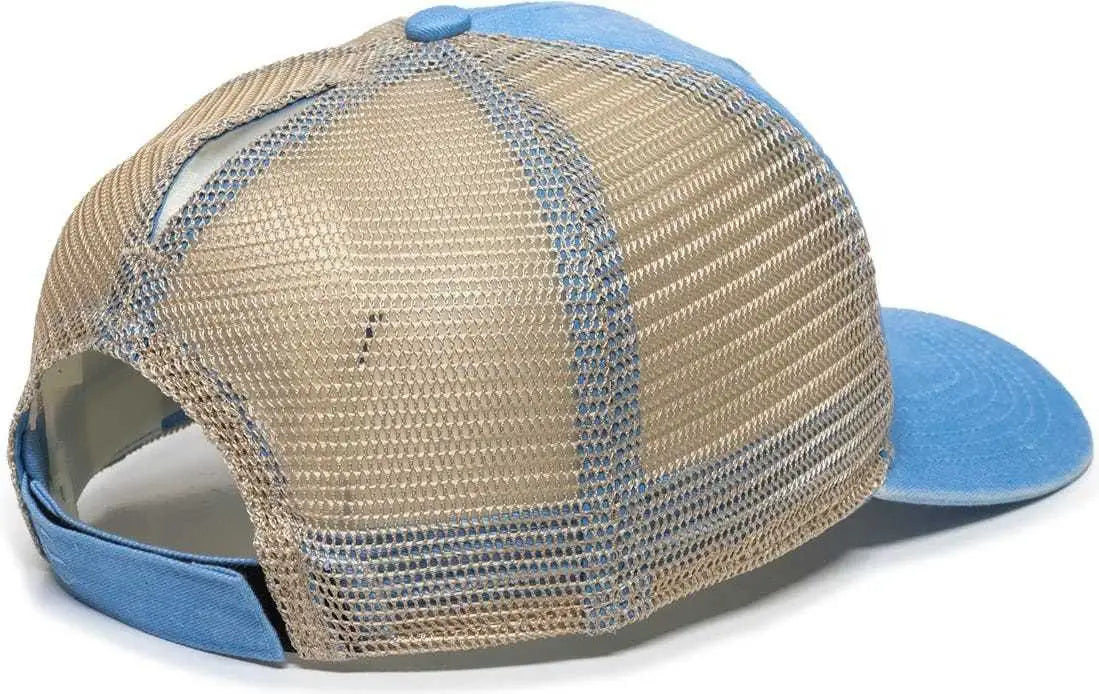 Oc Sports Pny100m Ponytail Mesh-back Cap - Sky Blue/ Tea - Blue Ivory / 6 7/8’’ - 7 1/2’’