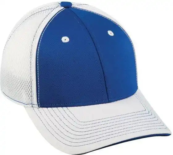 Oc Sports Pro1125x Meshback Flexible Fitting Cap - Royal White - 6 3/4’’ - 7 1/8’’