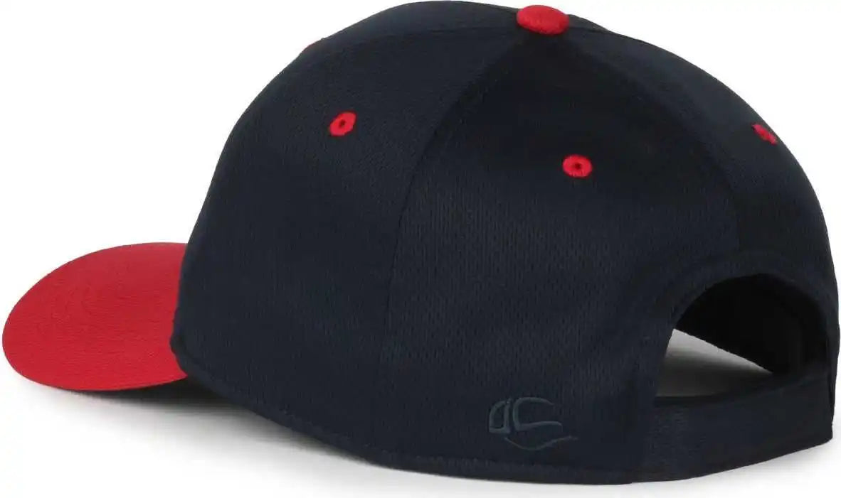 Oc Sports Ptm-850 Polyester Crown Cap - Navy Red