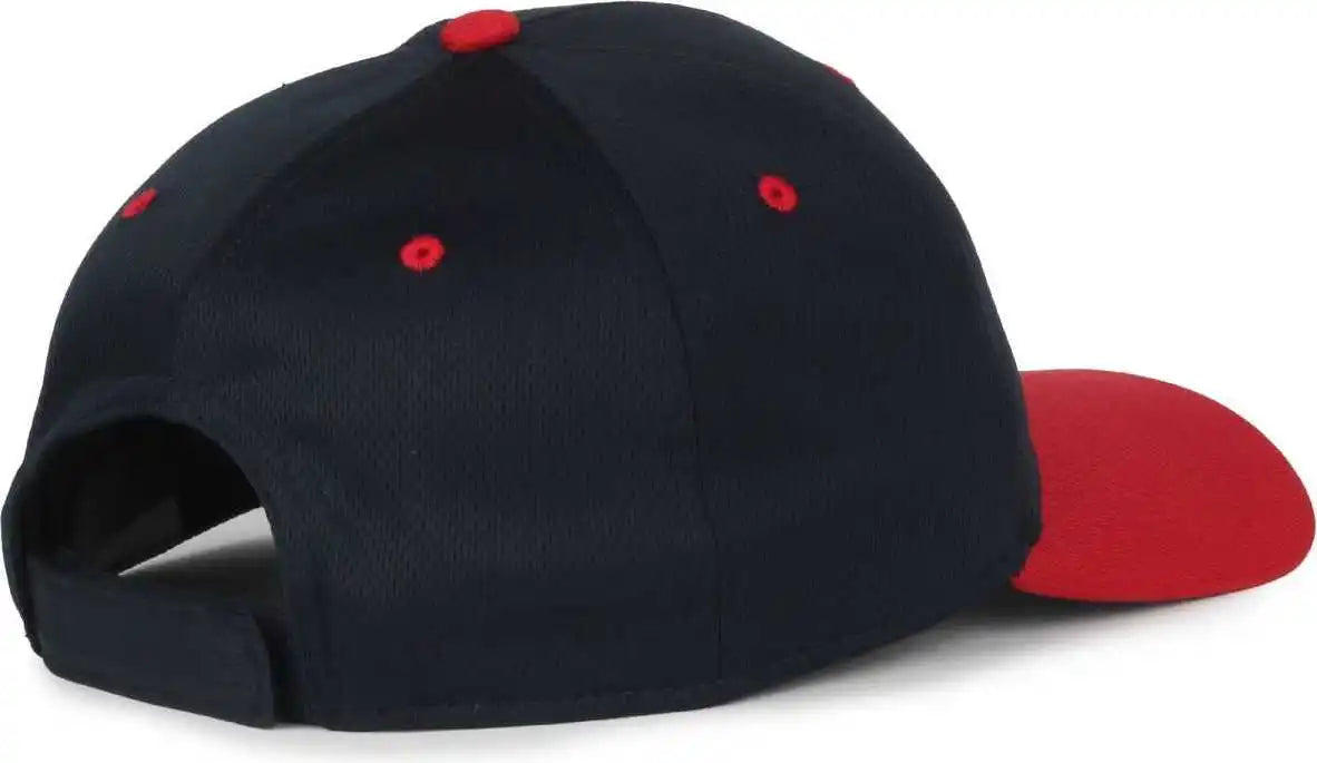 Oc Sports Ptm-850 Polyester Crown Cap - Navy Red