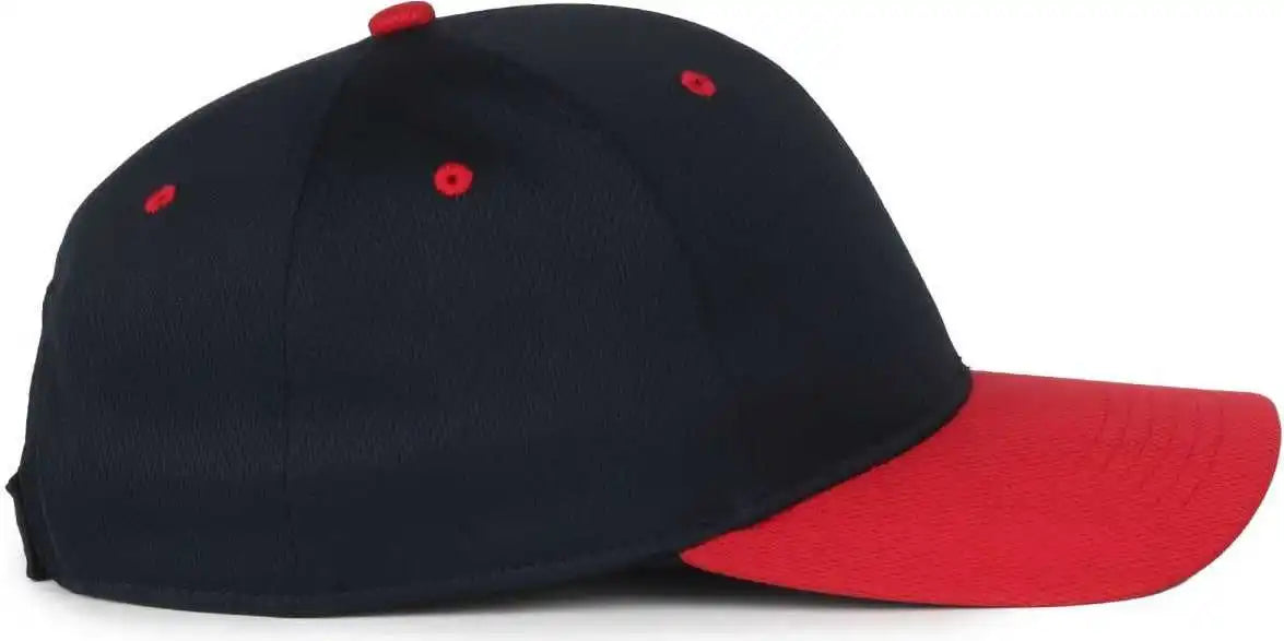 Oc Sports Ptm-850 Polyester Crown Cap - Navy Red
