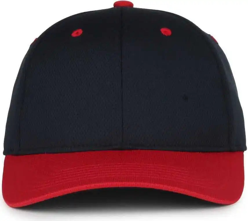 Oc Sports Ptm-850 Polyester Crown Cap - Navy Red