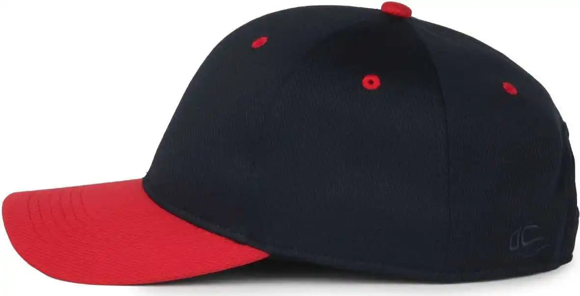 Oc Sports Ptm-850 Polyester Crown Cap - Navy Red