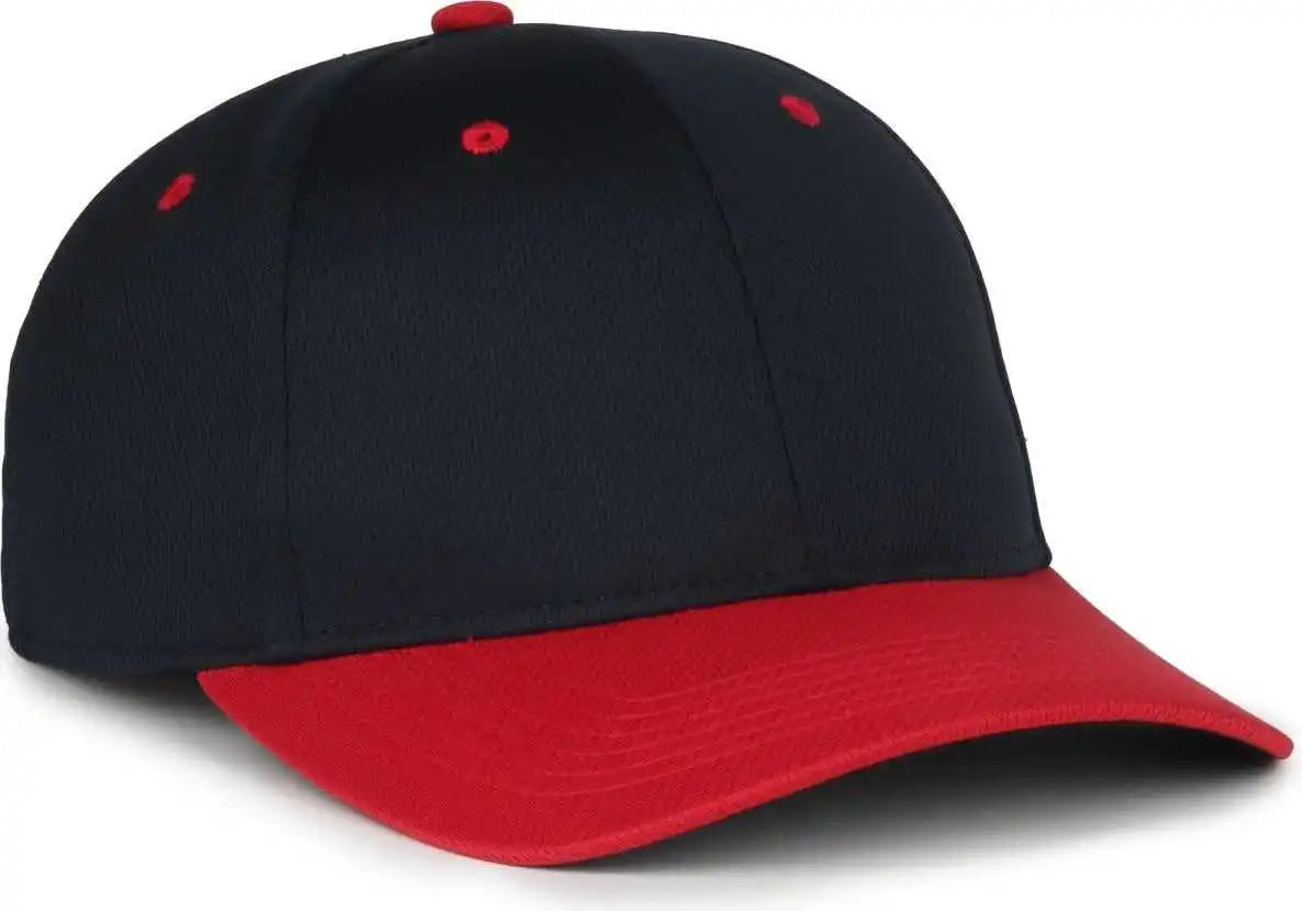 Oc Sports Ptm-850 Polyester Crown Cap - Navy Red - Youth
