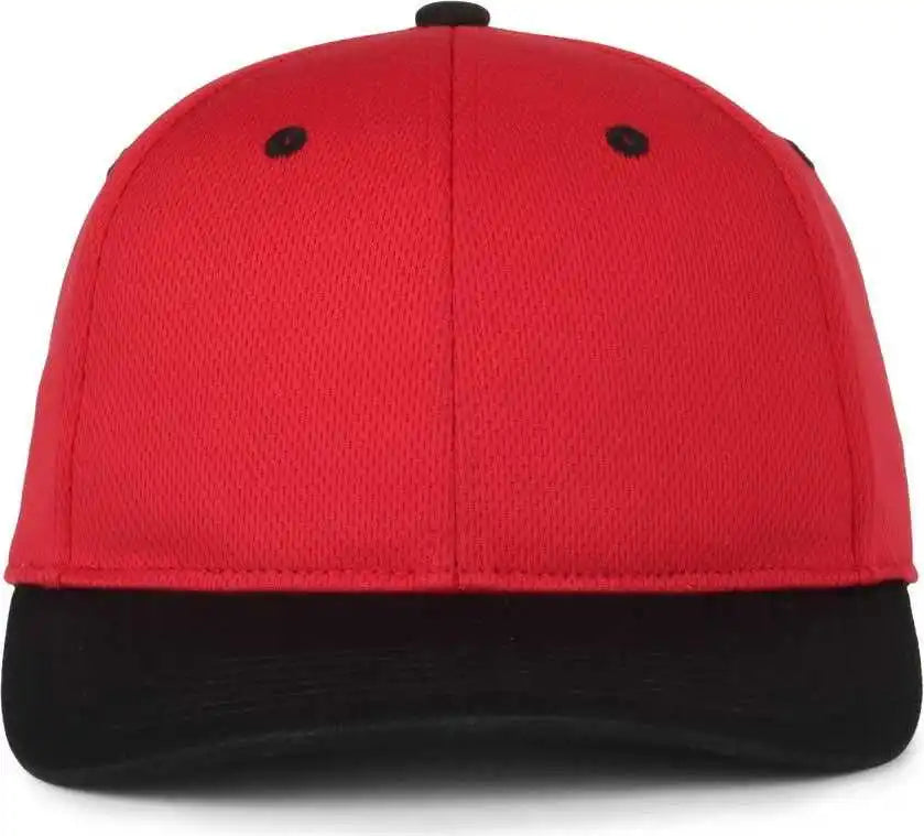 Oc Sports Ptm-850 Polyester Crown Cap - Red Black