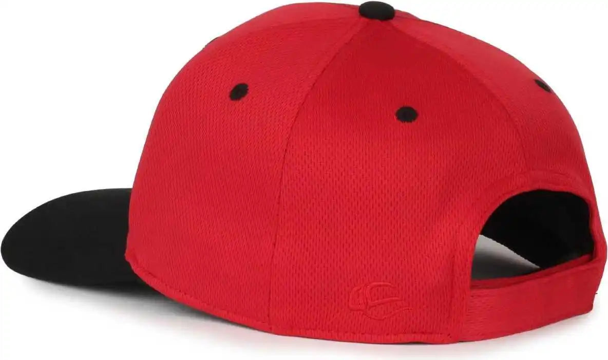 Oc Sports Ptm-850 Polyester Crown Cap - Red Black