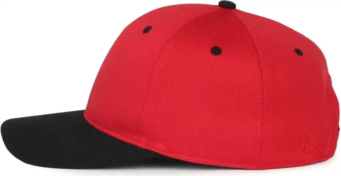 Oc Sports Ptm-850 Polyester Crown Cap - Red Black