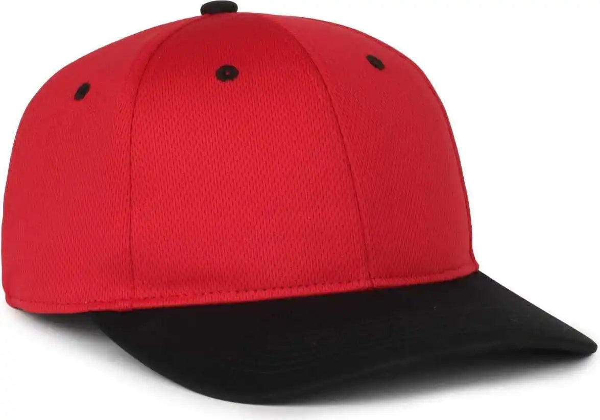 Oc Sports Ptm-850 Polyester Crown Cap - Red Black - Youth