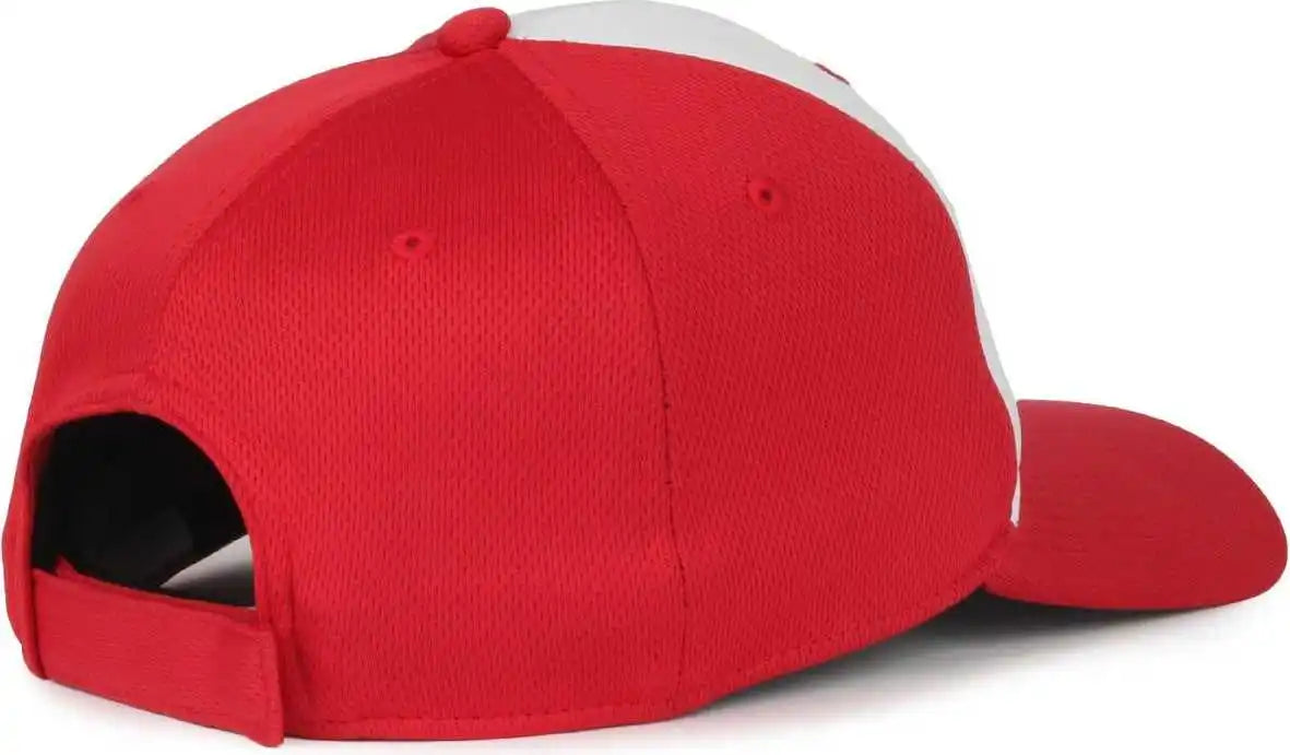 Oc Sports Ptm-850 Polyester Crown Cap - White Red